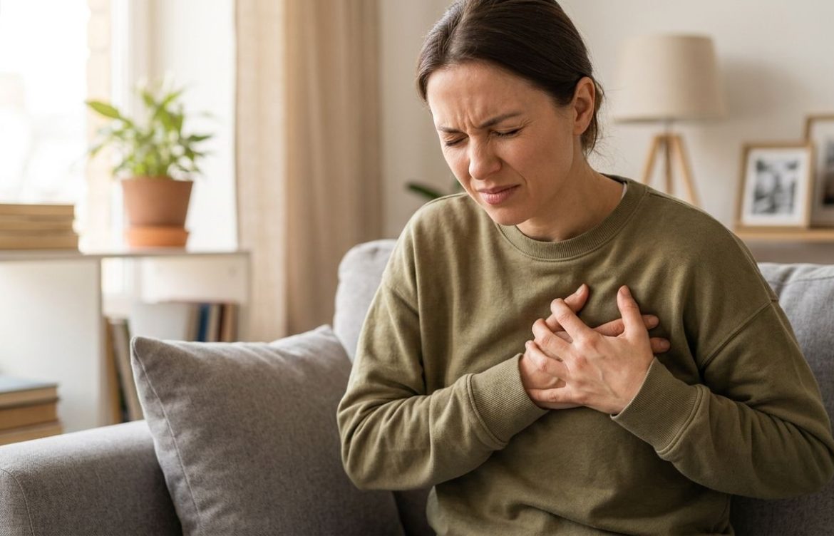 Sharp Pain Right Side of Chest Woman