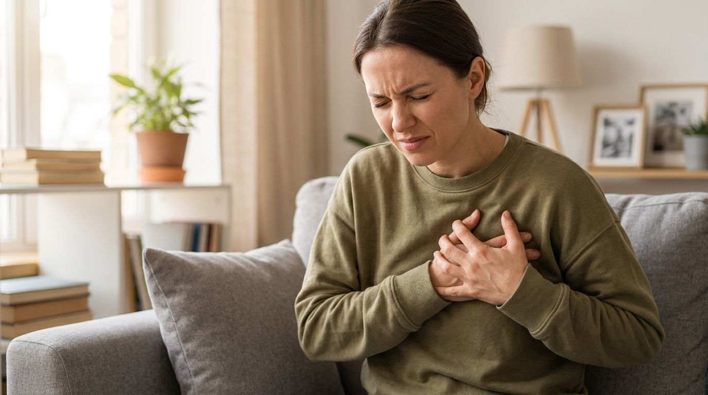 Sharp Pain Right Side of Chest Woman