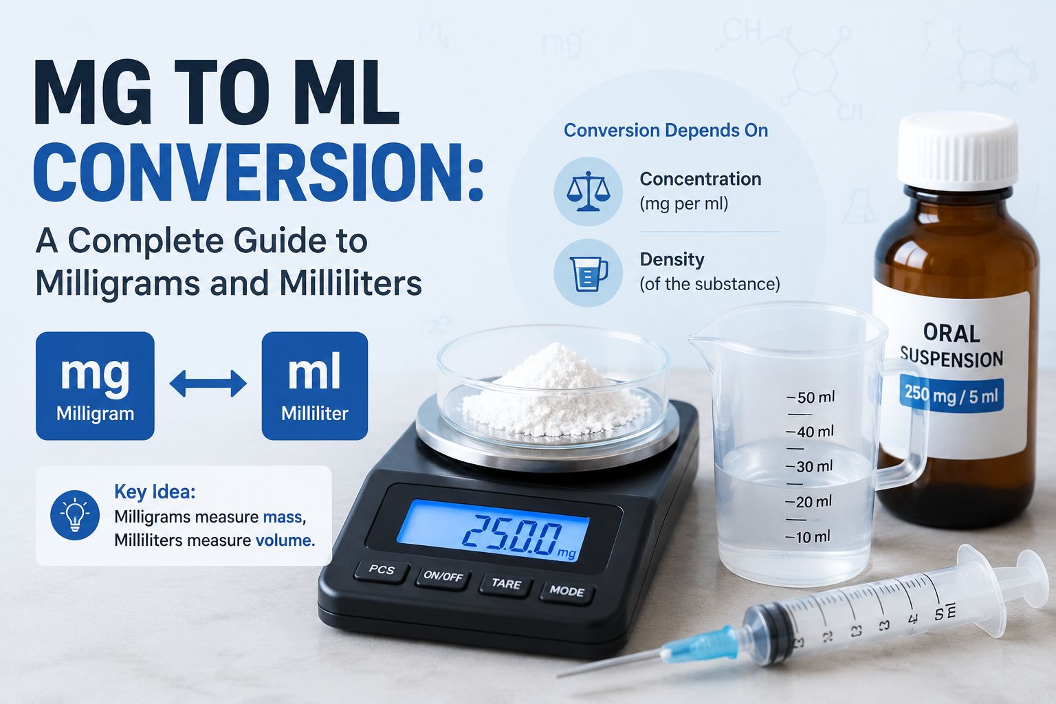 Mg to Ml Conversion