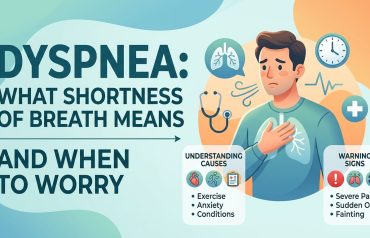 Person holding chest while experiencing shortness of breath